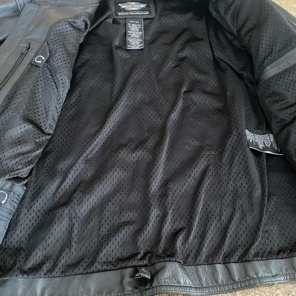 Mens Authentic Harley Davidson Road Warrior Leather Jacket 3XL Tall W Liner EUC  - Picture 7 of 8